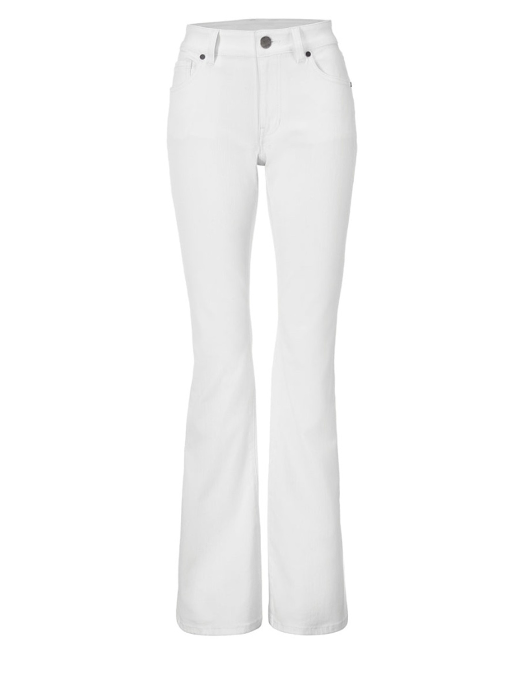 Cabi White Trouser Jeans Size 6 Straight Leg Stretch Denim EUC